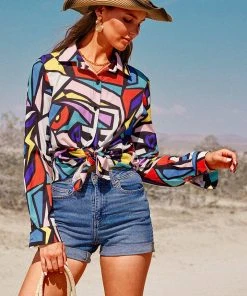 CUPSHE Long Sleeve Shirt Collar Tops Accs & Clothing