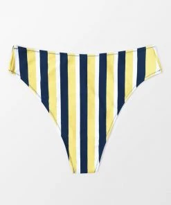 CUPSHE Michelle Striped Plus Size Bikini Bottom