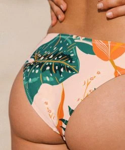 CUPSHE Bright Leafy Print Bikini Bottom Swimwear UP TO 70% OFF