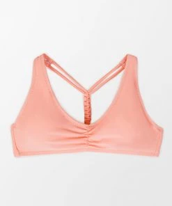 CUPSHE Bikinis Dayana Ruched Front Tie Back Bikini Top