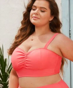 CUPSHE Swimwear BOGO 40% OFF Summer Of Love Square Neck Adjustable Wide Straps Plus Size Top