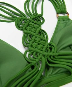 CUPSHE Green Braided Back Bikini