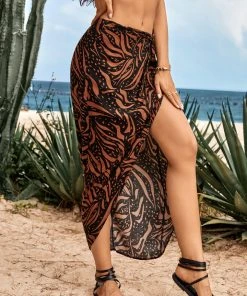 CUPSHE Carrie Zipper Split Animal Print Cover Up Cover Ups