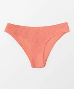CUPSHE Sanddollar Texture Standard Rise Hipster Bikini Bottom