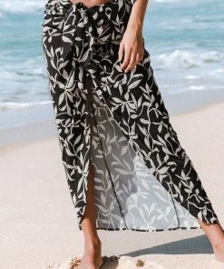 CUPSHE Cover Ups Mckayla Leafy Tie Waisted Sarong