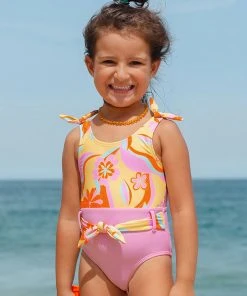 CUPSHE One Pieces Arizona Roda Trip Bunny Tie Waist Band Blocking One Piece Swimsuit