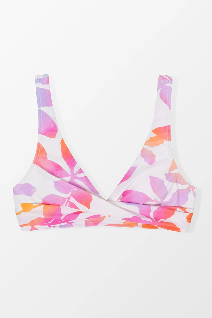 CUPSHE Wanderlust Floral Molded Wrap Front Bralette Bikini Top Swimwear UP TO 70% OFF