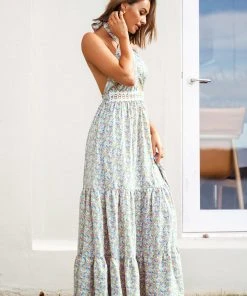 CUPSHE Dresses Maritza Backless Halter Neck Ditsy Dress