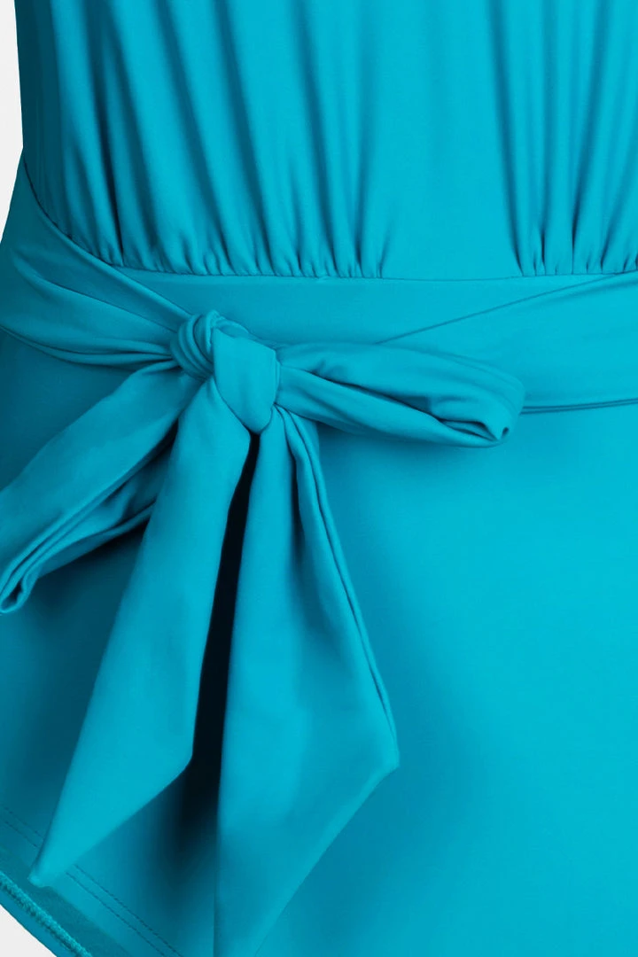 CUPSHE Spring Macaron Solid High Neck Tummy Control Plus Size One Piece