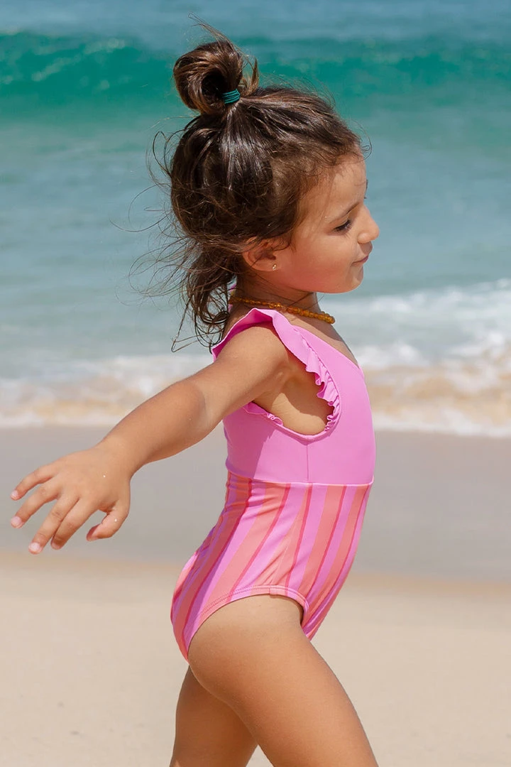 CUPSHE One Pieces Wild Ronarce Ruffles Girls One Piece Swimsuit