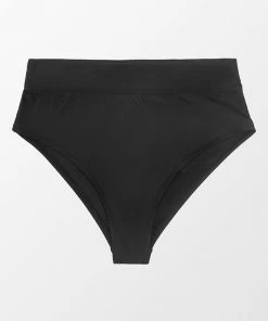 CUPSHE Swimwear BOGO 40% OFF Charmed Romance Black High Waist Tummy Control Plus Size Bikini Bottom