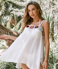 CUPSHE Cameron Irregular Hem Crochet Tassel Cover-up Dress