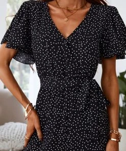 CUPSHE Accs & Clothing Lara Wide Leg Maxi Dots Jumpsuit