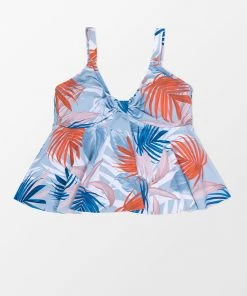 CUPSHE Myra Ruffle Hem Plus Size Tankini Top