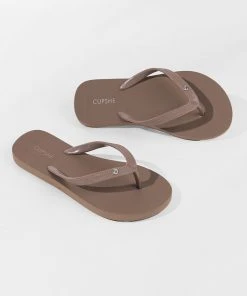 CUPSHE Sand Bar Rhinestone Golden Flip Flops Accs & Clothing