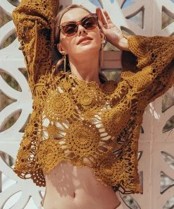 CUPSHE Helga V-neck Long Sleeve Top Cover Ups