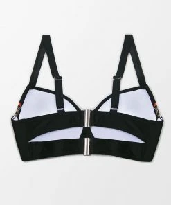 CUPSHE Black Floral Plus Size Bikini Top Swimwear UP TO 70% OFF