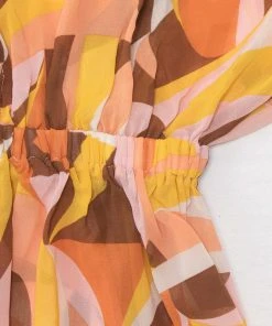 CUPSHE Summer Dresses 2022 Elissa Geometric Print Tie Shoulder Cover-up Dress