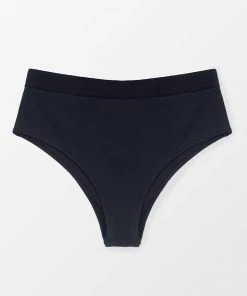 CUPSHE Braelyn Black High Waisted Black Plus Size Bikini Bottom
