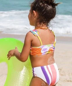 CUPSHE New In Bikinis ✨ Lanirescert Ruffled Strap Scenic Stripe Bikini Set