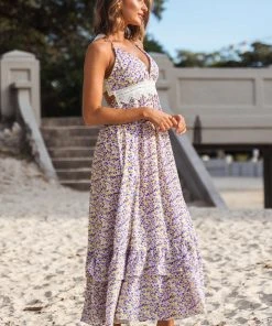 CUPSHE Myla Plunge Halter Neck Slip Dress