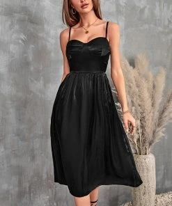 CUPSHE Leticia Thin Straps Ruching Slip Dress Dresses