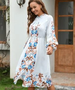 CUPSHE Germaine Shirt Collar Tea Length A-Shape Dress Dresses