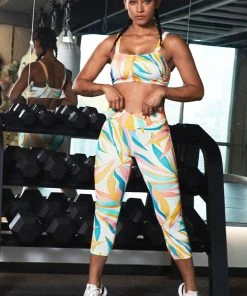 CUPSHE Accs & Clothing Amantea Abstract Print Activewear Set