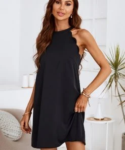 CUPSHE Joelle Sleeveless Halter Neck Short Length Dress