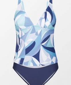 CUPSHE Modern Geo Tall Tri Tankini And Hipster Set Swimwear BOGO 40% OFF