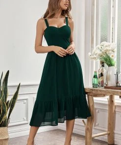 CUPSHE Leanna Zipper Fixed Straps Fitted Waisted A-Shape Dress Dresses