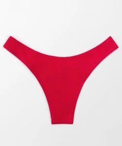 CUPSHE Kensley Red Low Waisted Red Bikini Bottom Swimwear UP TO 70% OFF