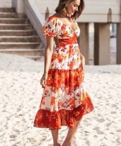 CUPSHE Lilac Dreams Bubble Sleeve Backless A-Shape Dress Dresses