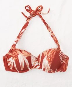 CUPSHE Tropic Escape Underwire Halter Bikini Top Swimwear UP TO 70% OFF