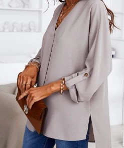 CUPSHE Amalfi V-neck Ruching Long Sleeve Top Beach Shirts & Tops