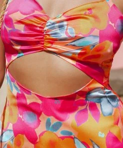 CUPSHE Dresses Abril Ruching Thin Straps Dress