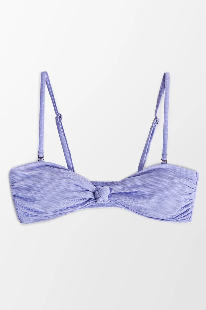 CUPSHE Juniper Textured Knot Bikini Top Swimwear UP TO 70% OFF