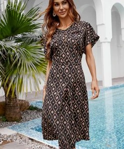 CUPSHE Dresses Chris Round Neck Cut Out A-Shape Dress