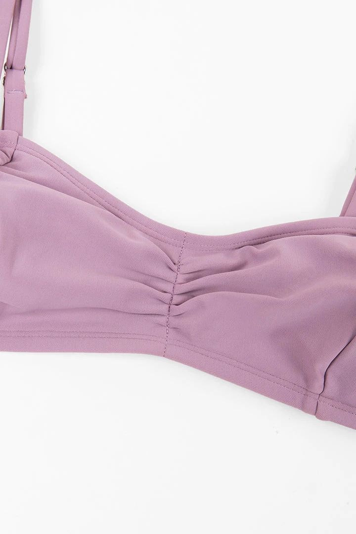 CUPSHE Saint Tropez Cinched Bandeau And High Waist Bikini Set