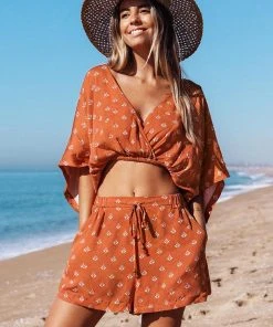 CUPSHE Diane Geometric Print Cover Up Set