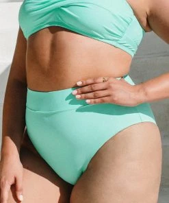 CUPSHE Swimwear UP TO 70% OFF Nature Trip Banded High Waist Tummy Control Plus Bikini Bottom
