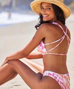 CUPSHE Madeline Tie Dye Twist Front Bikini Bikinis