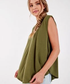 CUPSHE Beach Shirts & Tops Surfside Oversized Pull Over V-neck Sleeveless Top