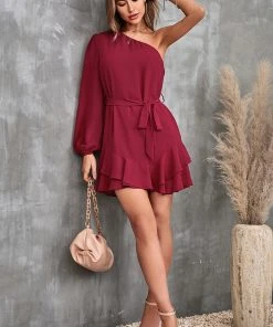 CUPSHE Dresses Lola Puff Sleeve Ruffle Off-shoulder Dress