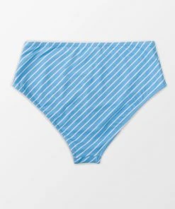 CUPSHE Swimwear UP TO 70% OFF Julie Blue Striped Plus Size Bikini Bottom