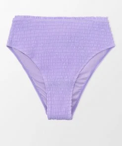 CUPSHE Allyssa High Waisted Smocked Frill Bikini Bottom