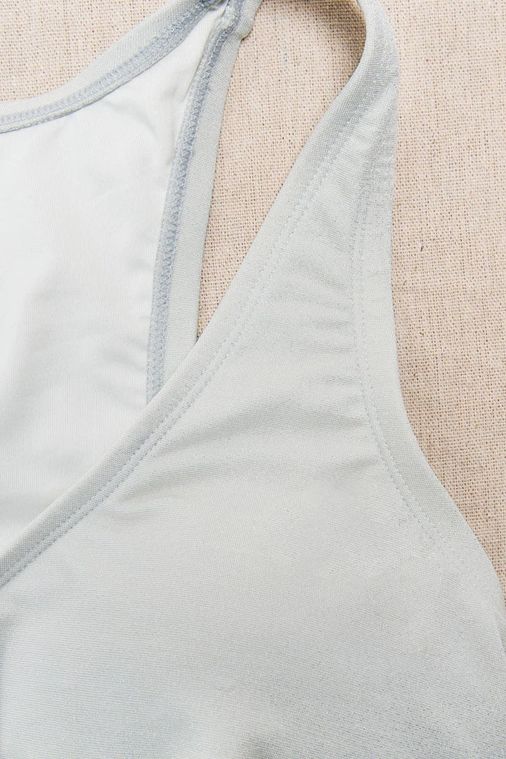 CUPSHE Madisen V-neck Cut Out Tie Plus Size Bikini Top Swimwear UP TO 70% OFF