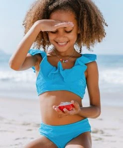 CUPSHE Summer Of Love Scoop Ruffles Girls Bikini Set