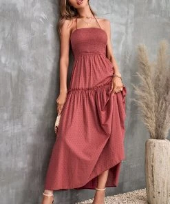 CUPSHE Mariana Backless Halter Neck Slip Dress