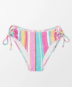 CUPSHE Soleil Stripe Side Shirred Hipster Bikini Bottom Swimwear UP TO 70% OFF
